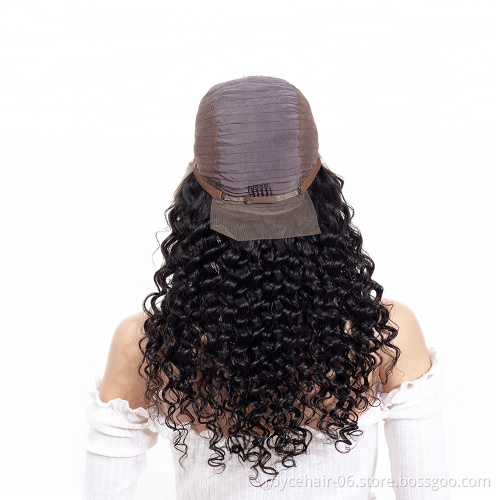 Aliexpress Cheap Brazilian Remy Hair Human Lace Front Wigs Pre Plucked 150% Density Deep Wave Curly Wig With Baby Hair